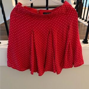 J. Crew Red Dot Circle Skirt